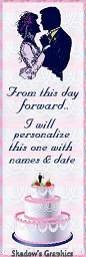 From this Day Forward (Personalized) Bookmark